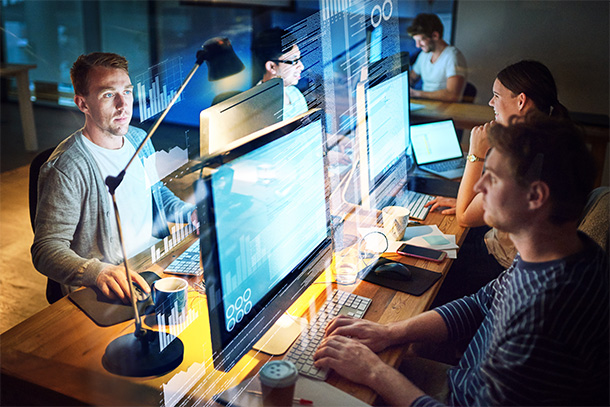 people sitting at computers