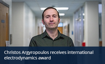Christos Argyropoulos receives international electrodynamics award 