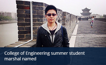 College of Engineering summer student marshal named
